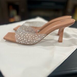 Zara Pearl Open-toe Heels - Size 38 (7.5) - Never Worn - NWOT